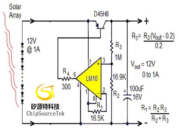 小型太阳能光伏电源的串联与并联线性稳压