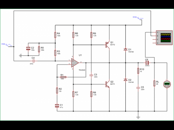 What are the precautions for the circuit of the audio amplifier