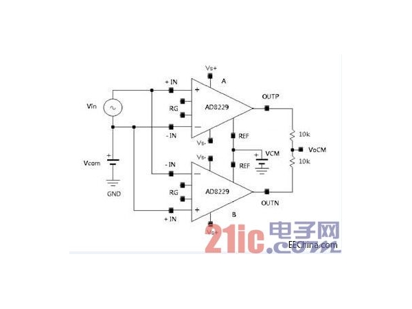 Equivalent High Temperature Solution for Differential Input to Differential Output Amplifiers