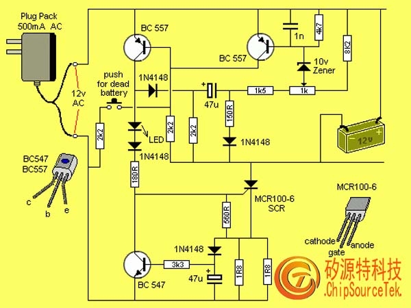 Lead acid battery charger circuit